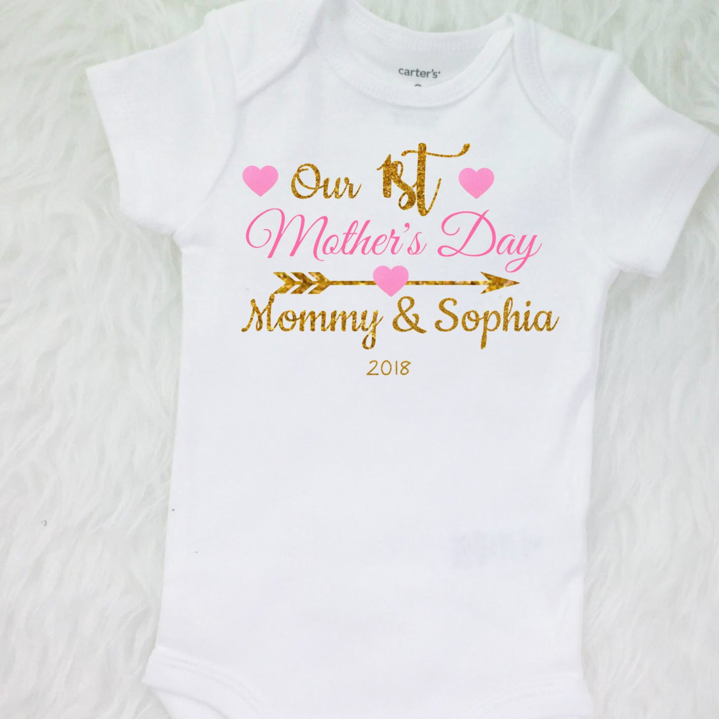Our 1st Mothers Day- Personalized Outfit for Baby Girl