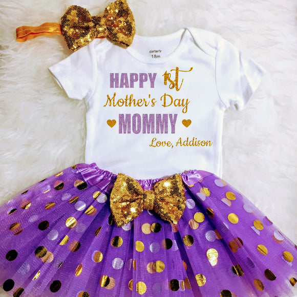Happy Mother’s Day Mommy- Personalized Outfit for Baby to celebrate 1st Mother’s Day