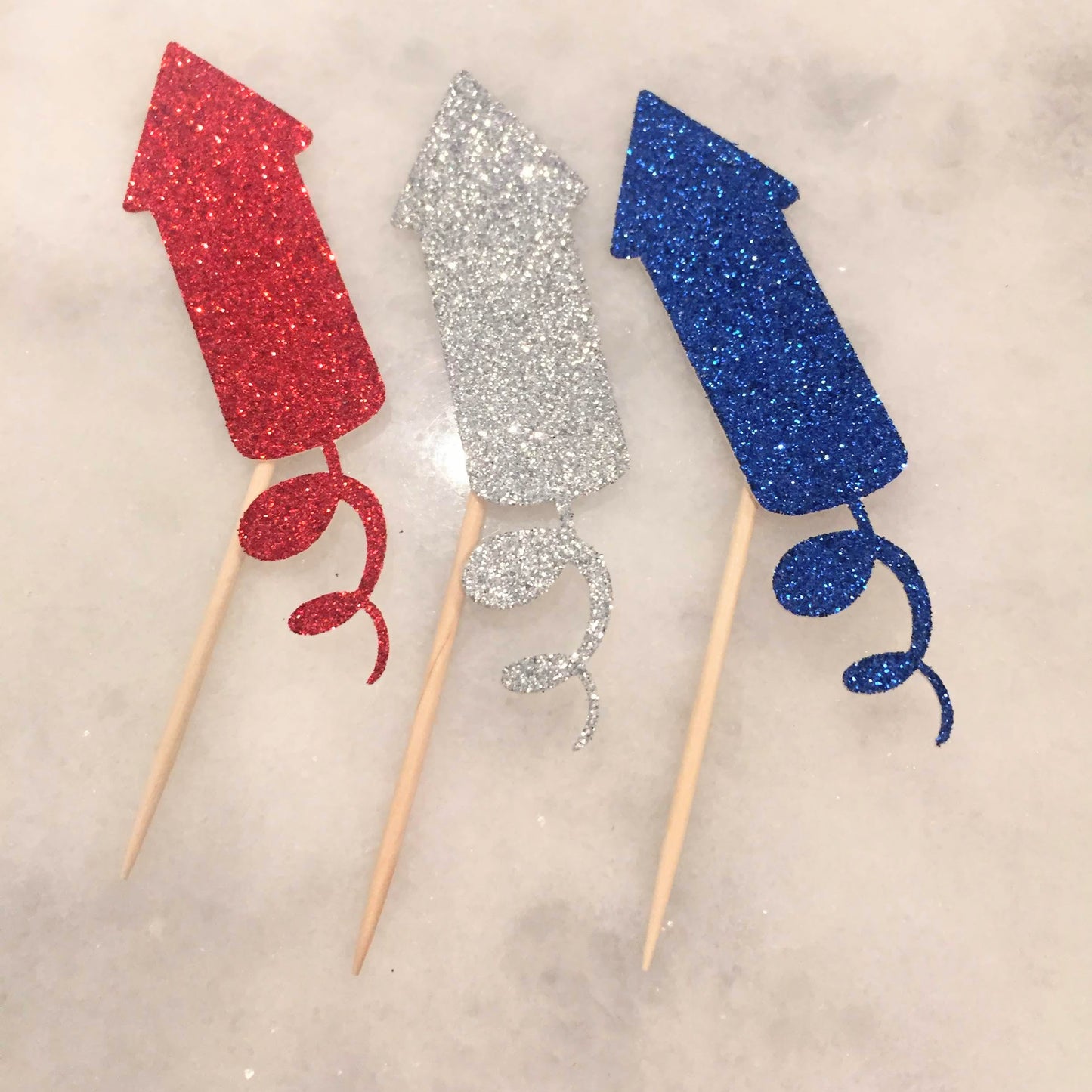Fourth of July Dessert Topper, Independence day Firework Toppers