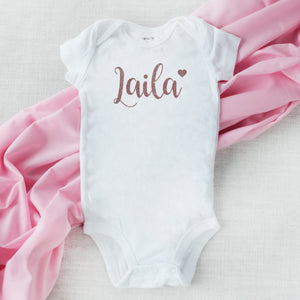 Personalized Baby Girl Outfit With Name Onesie
