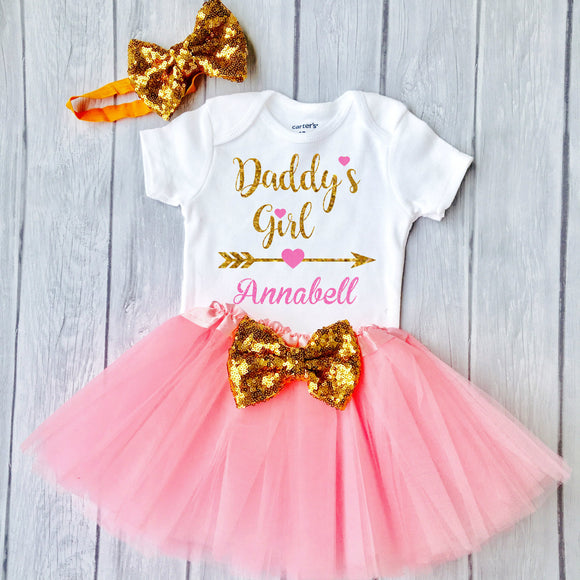 Daddy's Girl- Personalized Adorable Outfit for your little girl’s to celebrate Father's Day