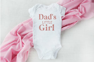 Dad's Little Girl Outfit, 1st Fathers Day -Baby Girl 1st Happy Father’s Day Outfit Set