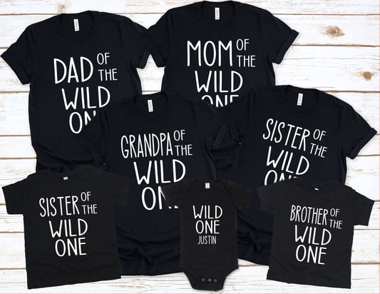 Wild One Matching Family Birthday Shirts Wild One Birthday Shirt Mom of the Wild One Dad of the Wild One Sister of the Wild One