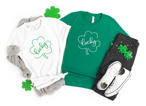 Women's St. Patrick's Day Shirt with Lucky Clover