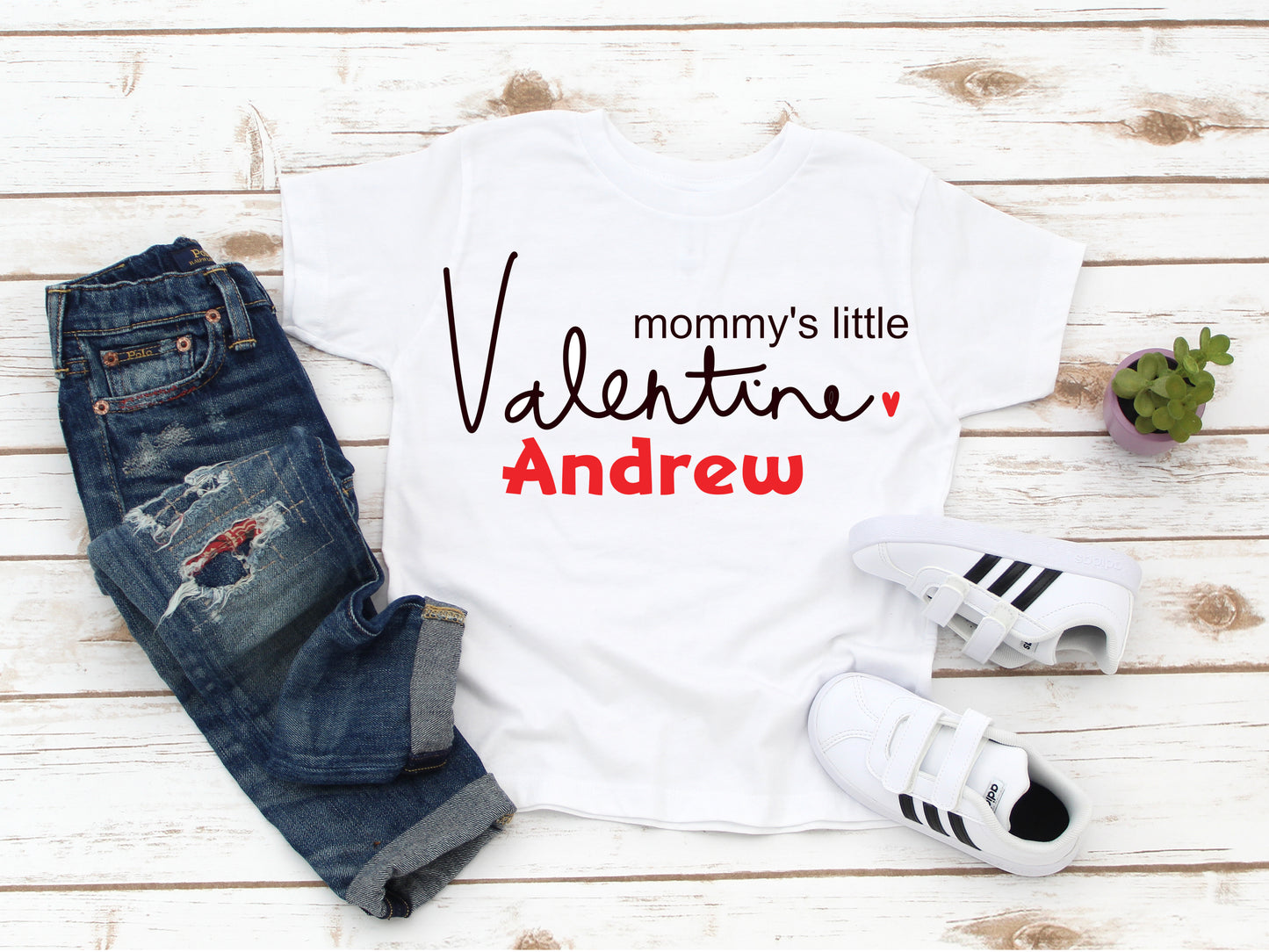 Mommy's Little Valentine Personalized Boys Outfit (with or w/o name)