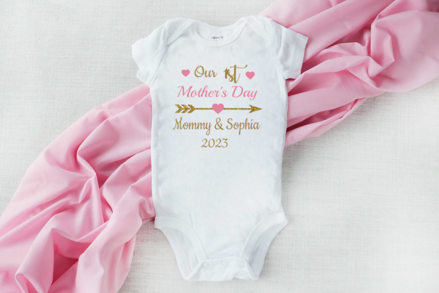 Our 1st Mothers Day- Personalized Outfit for Baby Girl